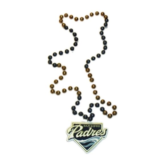 San Diego Padres Team Spirit Beads Necklace Thick Ceramic Logo New MLB - Picture 1 of 2